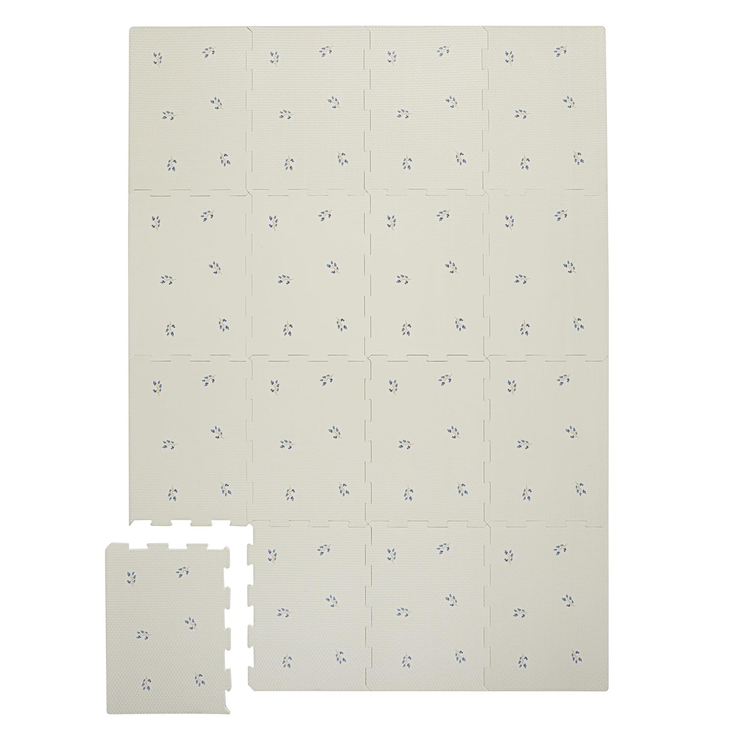 3 Sprouts - Foam Puzzle Play Mat - Large Baby Play Mat - Soft Padded Playmat for Floor - Ideal Kids Play Mats for Toddlers - Waterproof Mat - Babies Playmat for Indoors - Blueberry Taupe