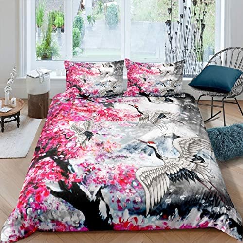 Loussiesd Animal Bedding Single Underwater World Duvet Cover Colorful Fishes Bedding Set Digital Print Marine Life Coral Microfiber Comforter Cover with 1 Pillow Shams, Zipper, Ocean Bedspread Cover