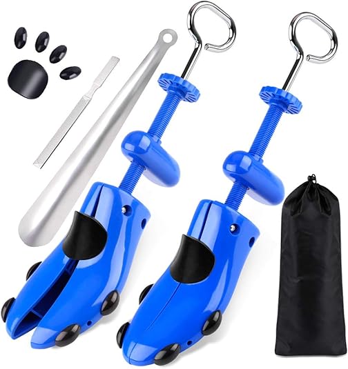 Shoe Stretcher, Plastic Pair of 4-way Adjustable Shoe Expander Shoe Tree Widener for Wide Feet Bunions