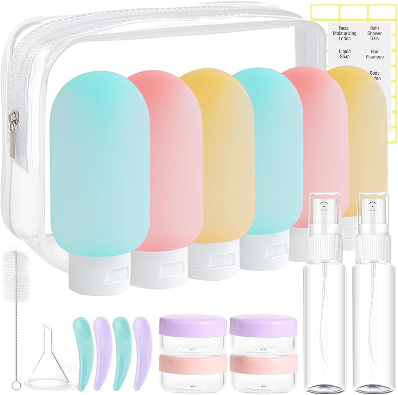 Kit DEWSENSI com 20 frascos e acessórios para viagem