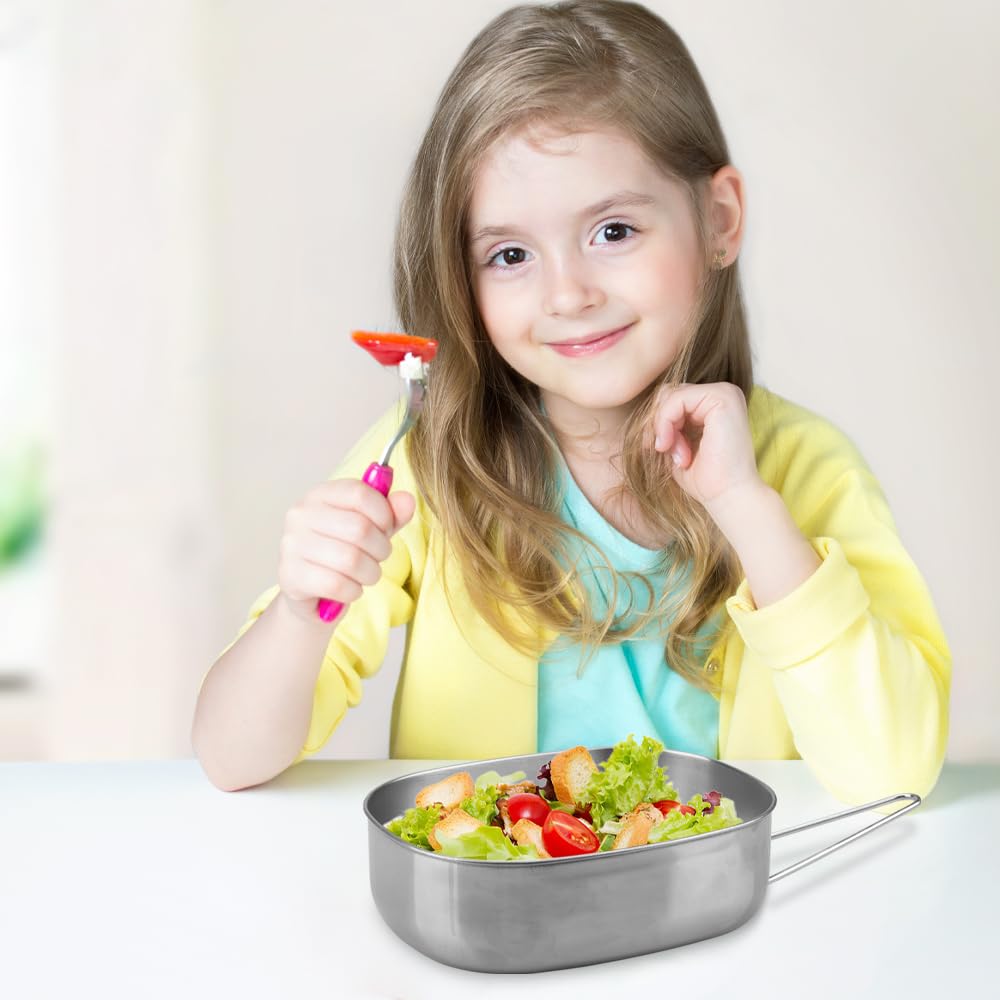 Lunch Box In Acciaio Inox 1000ml | Portapranzo Con Maniglia | Per Scuola, Ufficio E Picnic - Foto 8