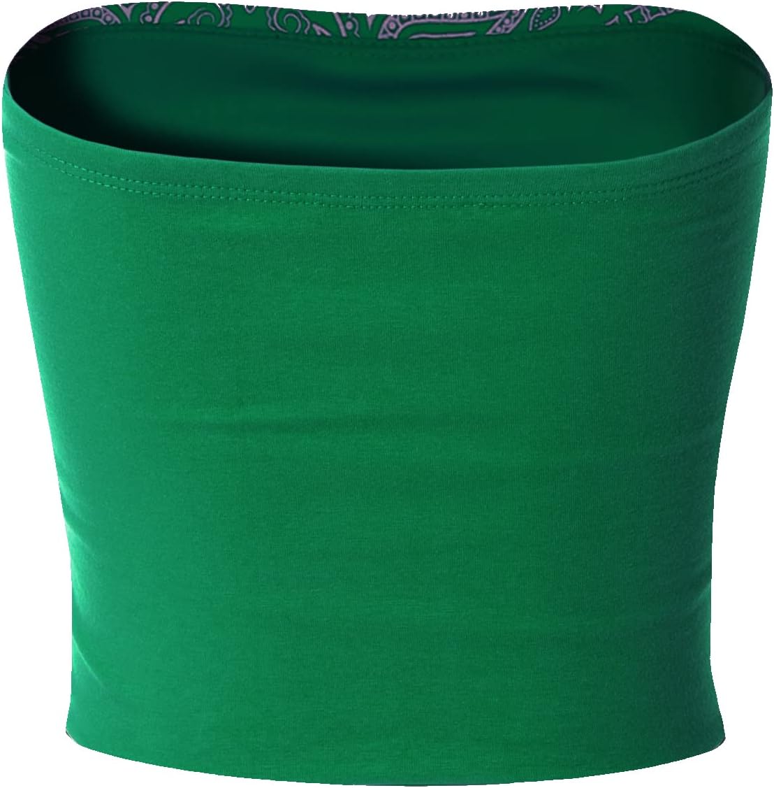 MixMatchy Women's Double Layered Basic Casual Strapless Backless Bandeau Bra Tube Tops - Image 3