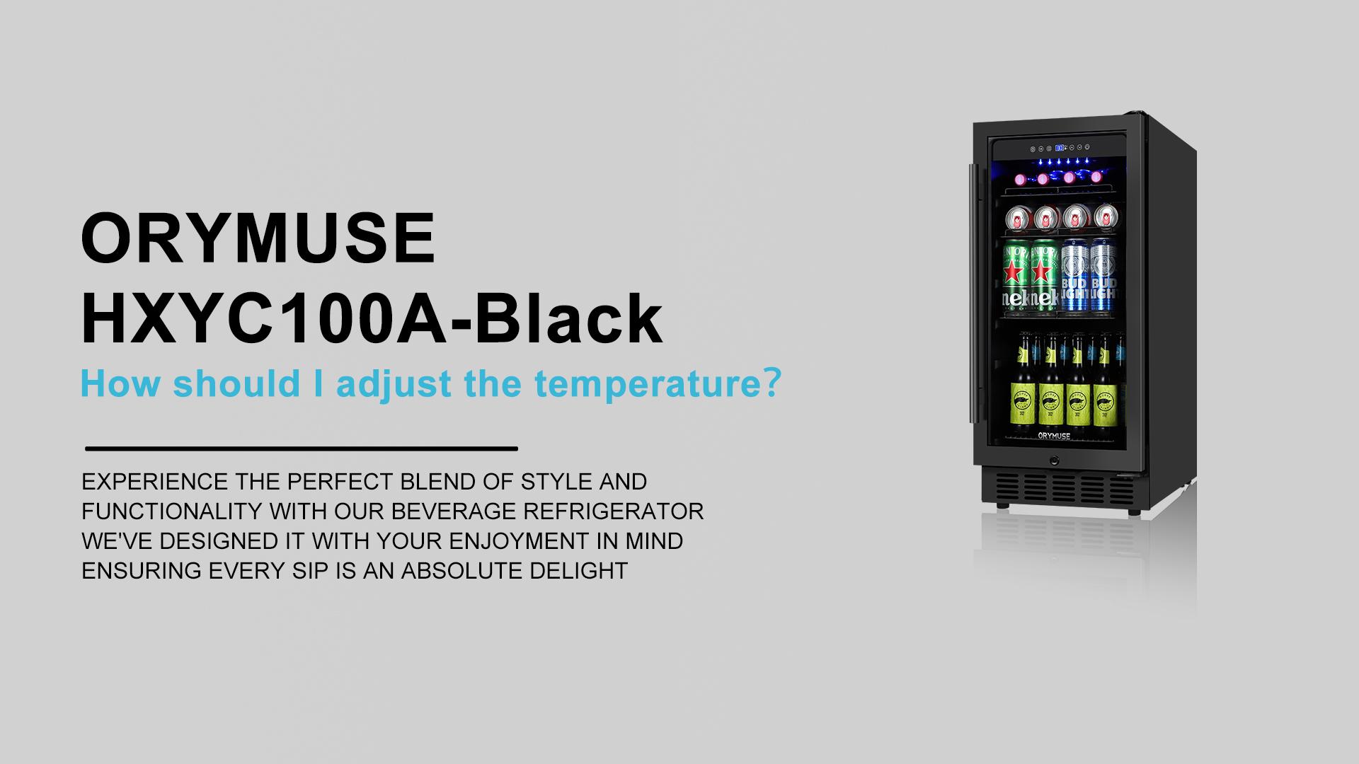 Image of ORYMUS 15 Inch Beverage Refrigerator, 130 Cans Drink Fridge with Glass Door & Lock, Under Counter or Freestanding Beverage Cooler for Soda, Beer & Water, Upgraded Quiet Compressor, Memory Temp, Black