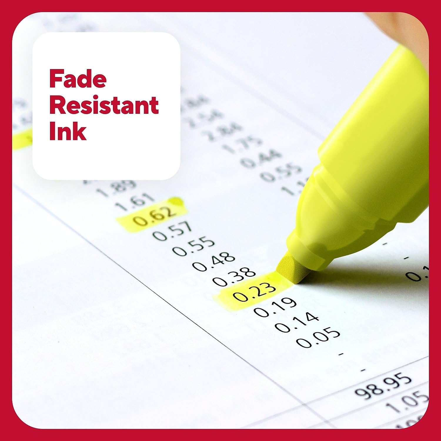 TRU RED Pocket Highlighters with Grip, Chisel Tip, Yellow, 5 Pack – Compact Highlighting Markers for On‑the‑Go Use