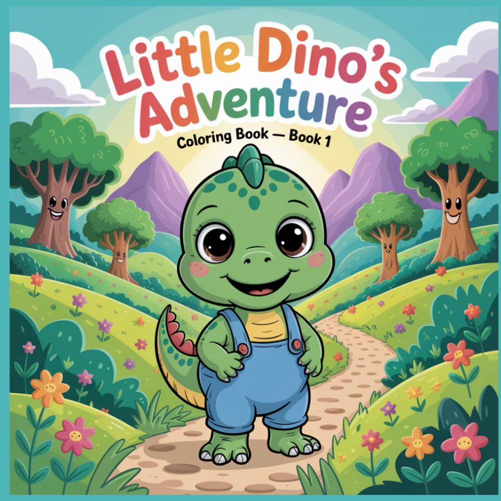 Little Dino’s Adventure – Book 1: A Story Coloring Book About Learning, Friendship, and Discovery