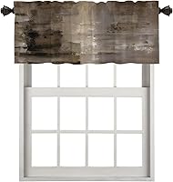 Vista 1010 de Cenefas de cocina modernas con patrón de cobre marrón dorado para ventanas, cenefas opacas abstractas de marcas de arañazos y cortinas opacas