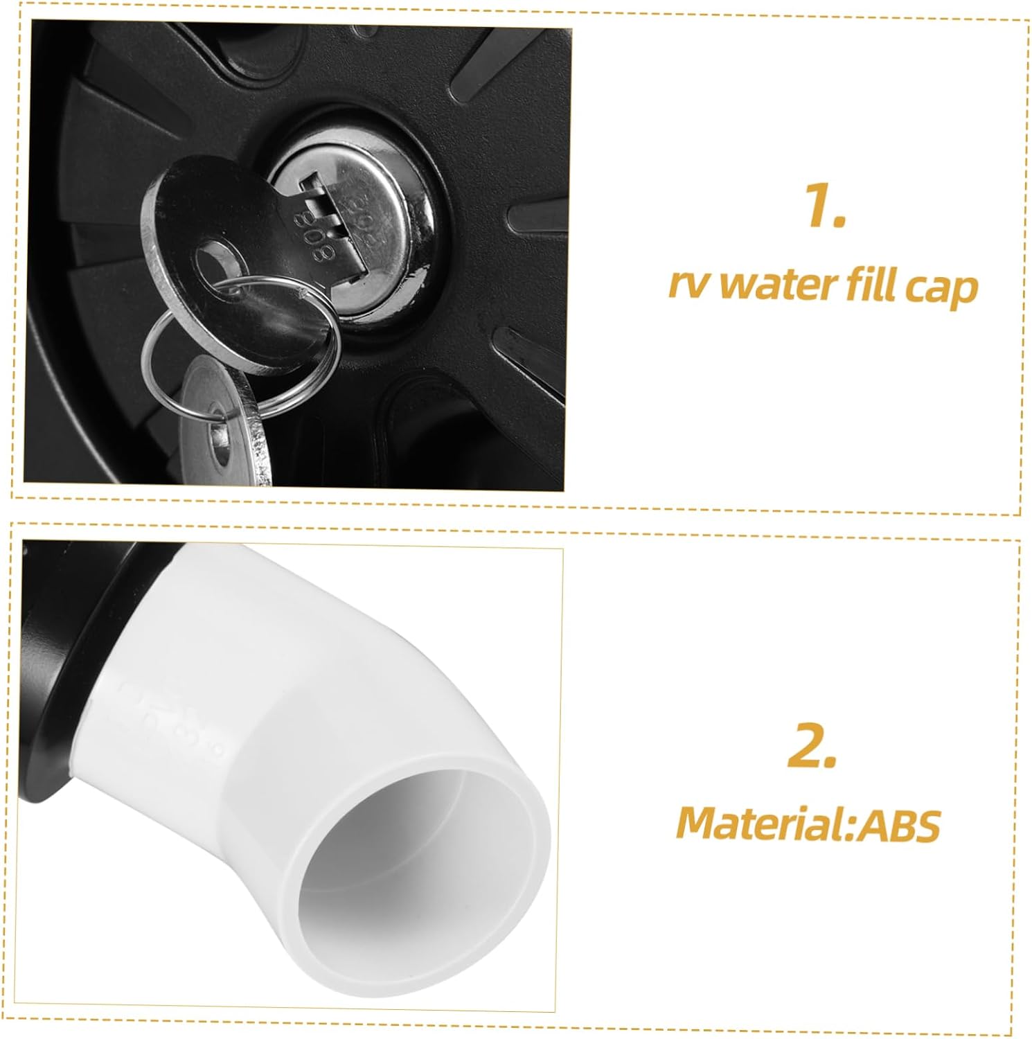 Rv Water Fill Cap Rv Fresh Water Inlet for Travel Trailer Secure Lock Design