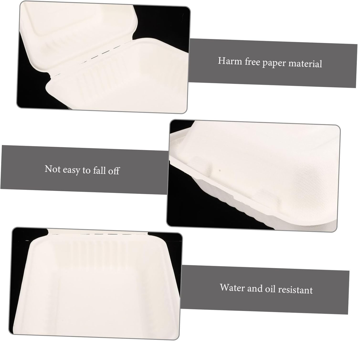 50pcs Paper Food Takeout Boxes Snack Box Containers for Takeaway French Fries Burgers Disposable Packaging Direct Food Contact Restaurant Catering Supplies