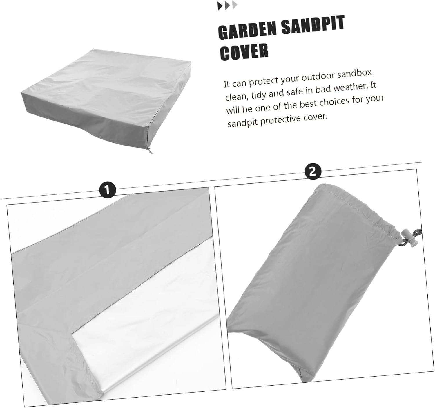 Sandbox Canopy Drawstring Waterproof Garden Cover Easy Install Remove Boys and Girls Play Safe