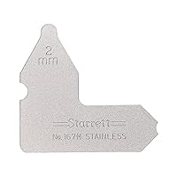 Vista 9 de Starrett Medidor de radio individual para radios convexos y cóncavos, ideal para carpinteros y construcciones, acero inoxidable, calibre de radio