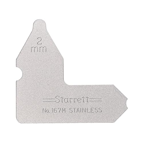 Miniatura 18 de Starrett Medidor de radio individual para radios convexos y cóncavos, ideal para carpinteros y construcciones, acero inoxidable, calibre de radio