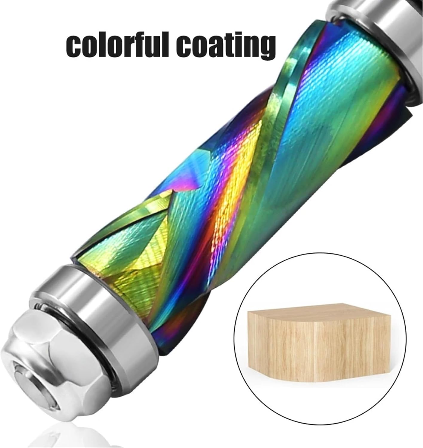 Metal Lathe, Lathe Machine,1/4 Shank Solid Carbide Coating Compression Flush Trim Bit Router Bits Woodworking Milling Cutter ,for Metal Turning(6.35x12.7x31.75mm)