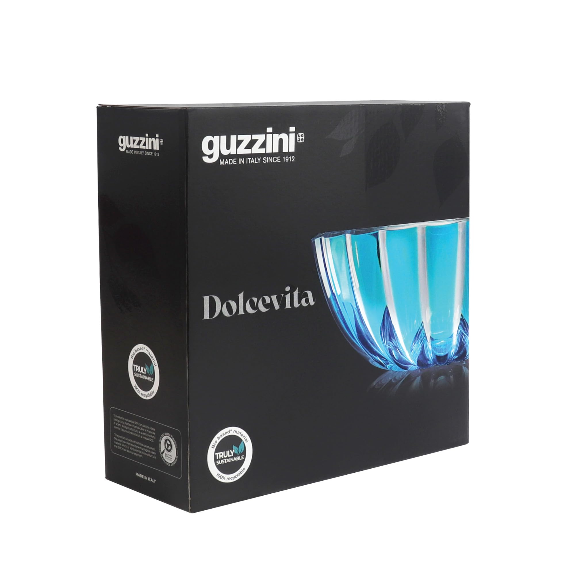GUZZINI - Récipient Xl "Dolcevita", Bio-Based Plastic, Turquoise, 30x30xh11,5