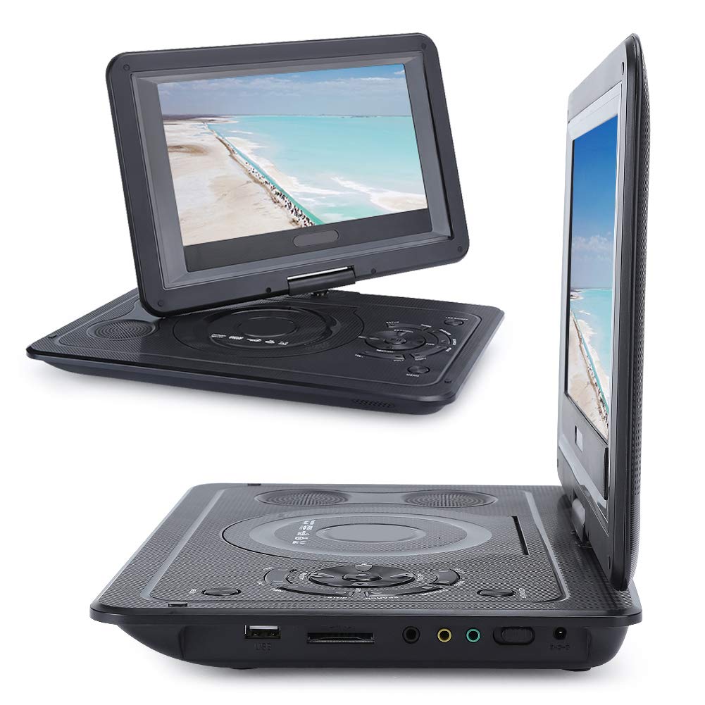 Lettore DVD Portatile da 13,9 Pollici, Lettore DVD VCD Mobile con Schermo Girevole a 270 Gradi con Telecomando e Maniglia, TV/FM/USB/funzione di Gioco, Supporto AVI/EVD/DVD/SVCD/VCD/CD/CD-R/RW(EU)