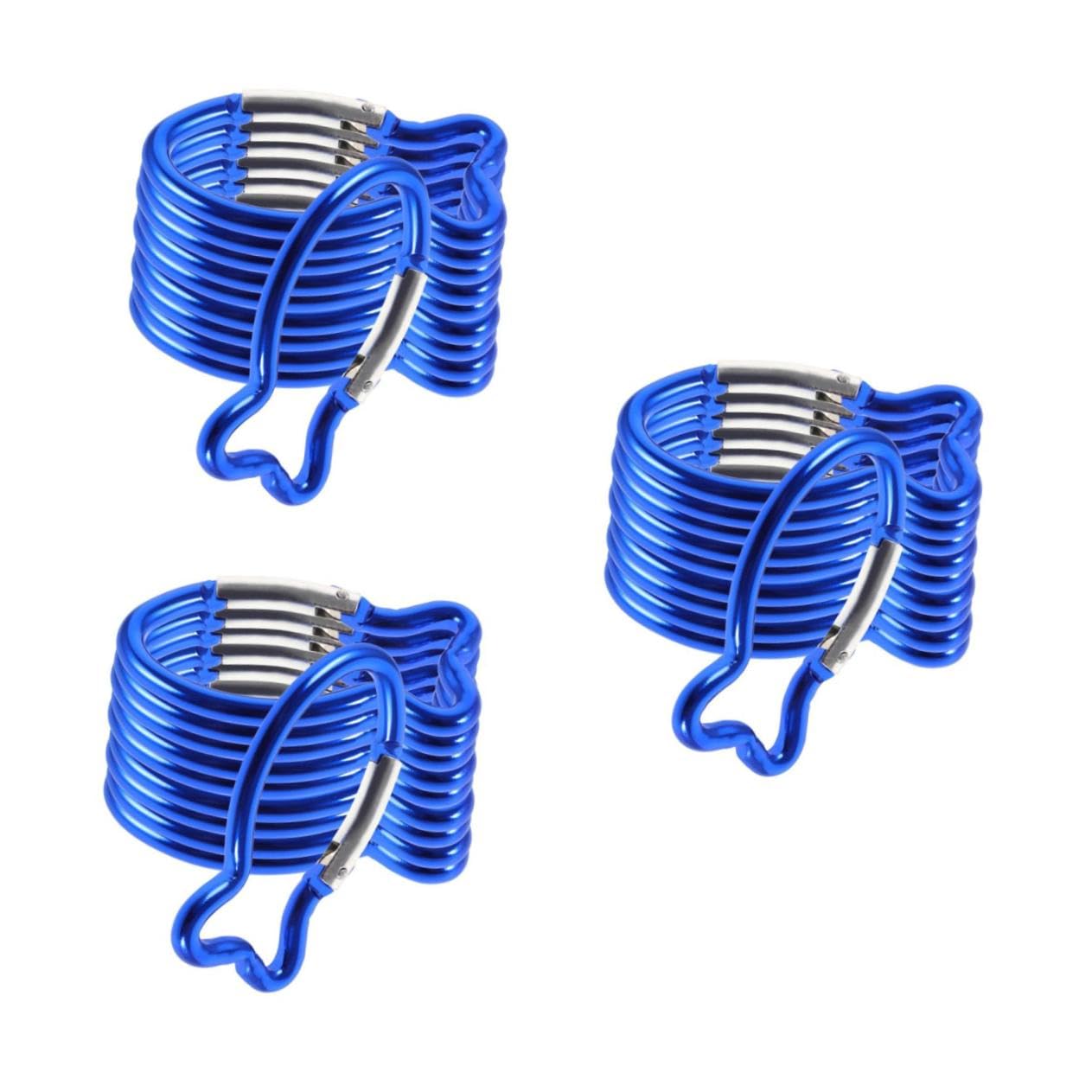 Yardwe Karabiner Carabiner Set Carabiner Hook Schlusselanhanger Clips Klemmen Kletterschlossschnallen Frühling Wanderschnallen Sicherheitsschnallen Aluminiumlegierung Blue 10st