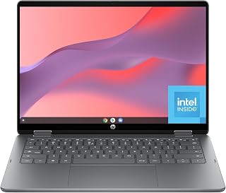 HP Chromebook x360 14 Inch Laptop, 2K Touchscreen, Intel N150, 8 GB RAM, 128 GB UFS, Intel Graphics, Chrome OS, Meteor Silver, 14b-ce0006ca