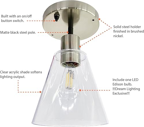 Miniatura 3 de Dream lighting Lámparas colgantes para caravana de 12 V, luces decorativas para interiores de cocina, luz colgante con bombillas de repuesto 3500K