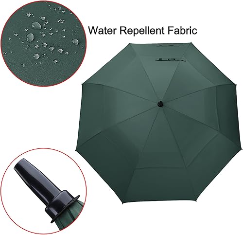 Miniatura 141 de G4Free - Paraguas de golf de apertura automática de 47, 54, 62 y 68 pulgadas - Paraguas extragrande con doble toldo, ventilado, a prueba de viento