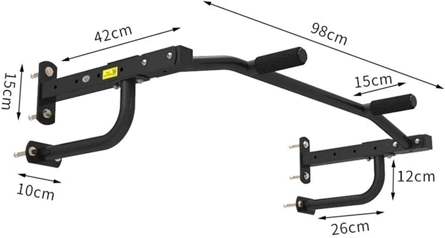 Pull Ups Strength Training Pull-Up Bars Strength Training Dip Stands Horizontal Bar on The Door Eight-Hole Base Reinforced Base for Flexible Installation