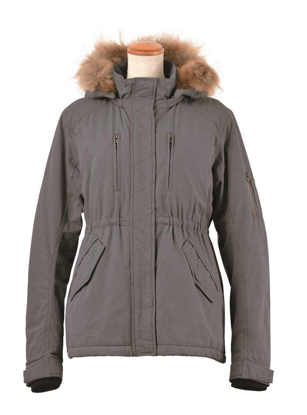 【得★61％引】ロッソROJ-968 グレー（M）ウィンターショートモッズコート Amazon | [ロッソスタイルラボ] バイク ジャケット ウィンターショート