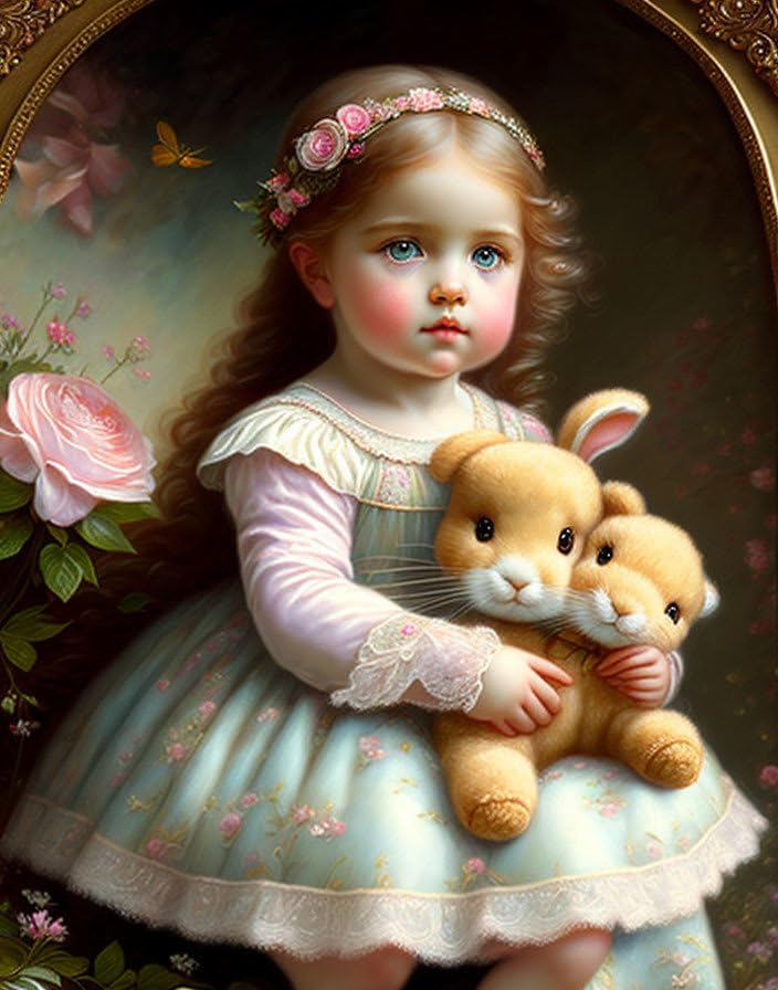 Peinture sur toile haut de gamme Little Stunning Girl 58 x 90