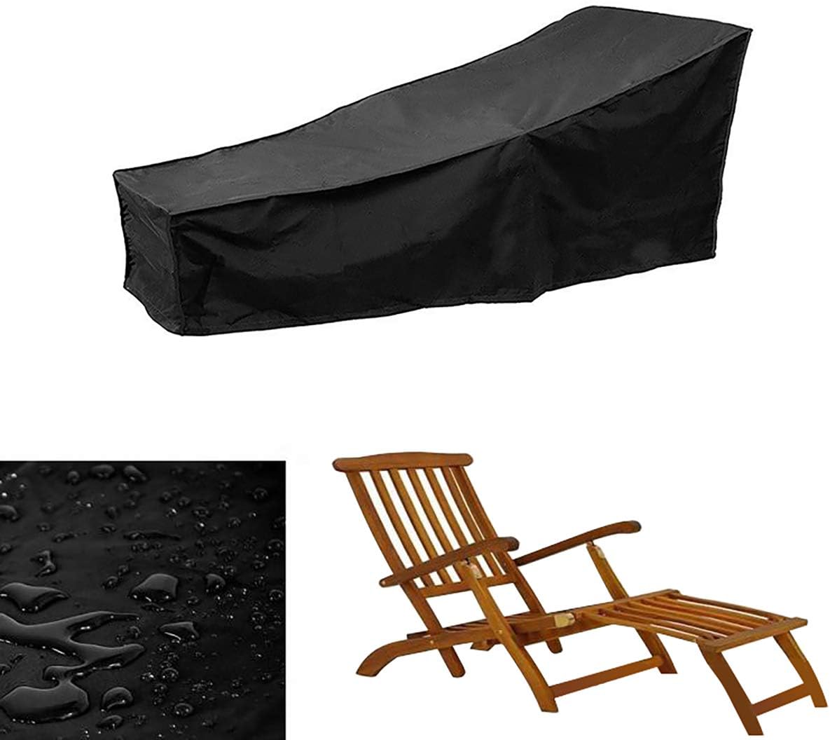 ECYC Patio Chaise Lounge Covers Waterproof Dust-Proof Furniture Chair Sofa Cover