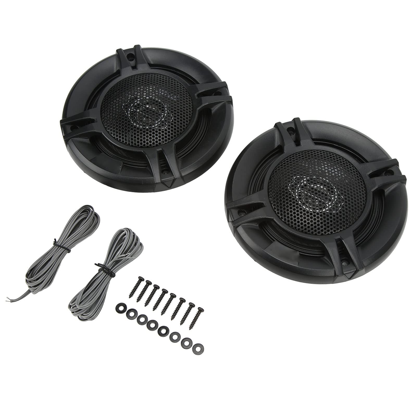 Aramox Altavoces Coaxiales Altavoces para Automóvil de 5,25 Pulgadas ABS Metal de 2 Vías 25 W a 80 W 4 Ohmios 90 a 22000 Hz Crossover Incorporado para de Automóvil de 12 V