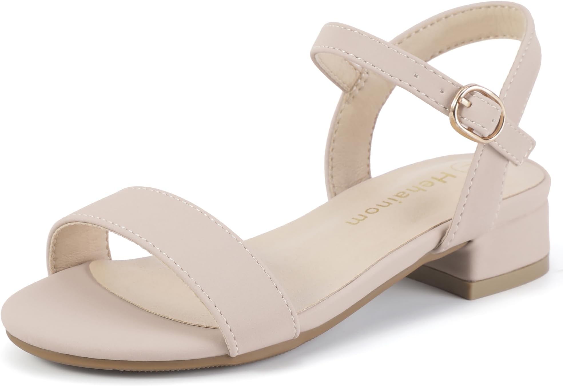 Girls Dress Shoes Sandals Open Toe Flower Girl Wedding Party School for Little Big Kids Chunky Low Heels Shoes