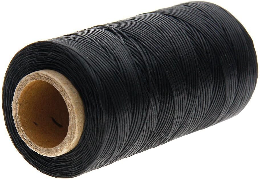 284yrd Waxed 150D 1mm Leather Hand Stitching Sewing Thread, Black