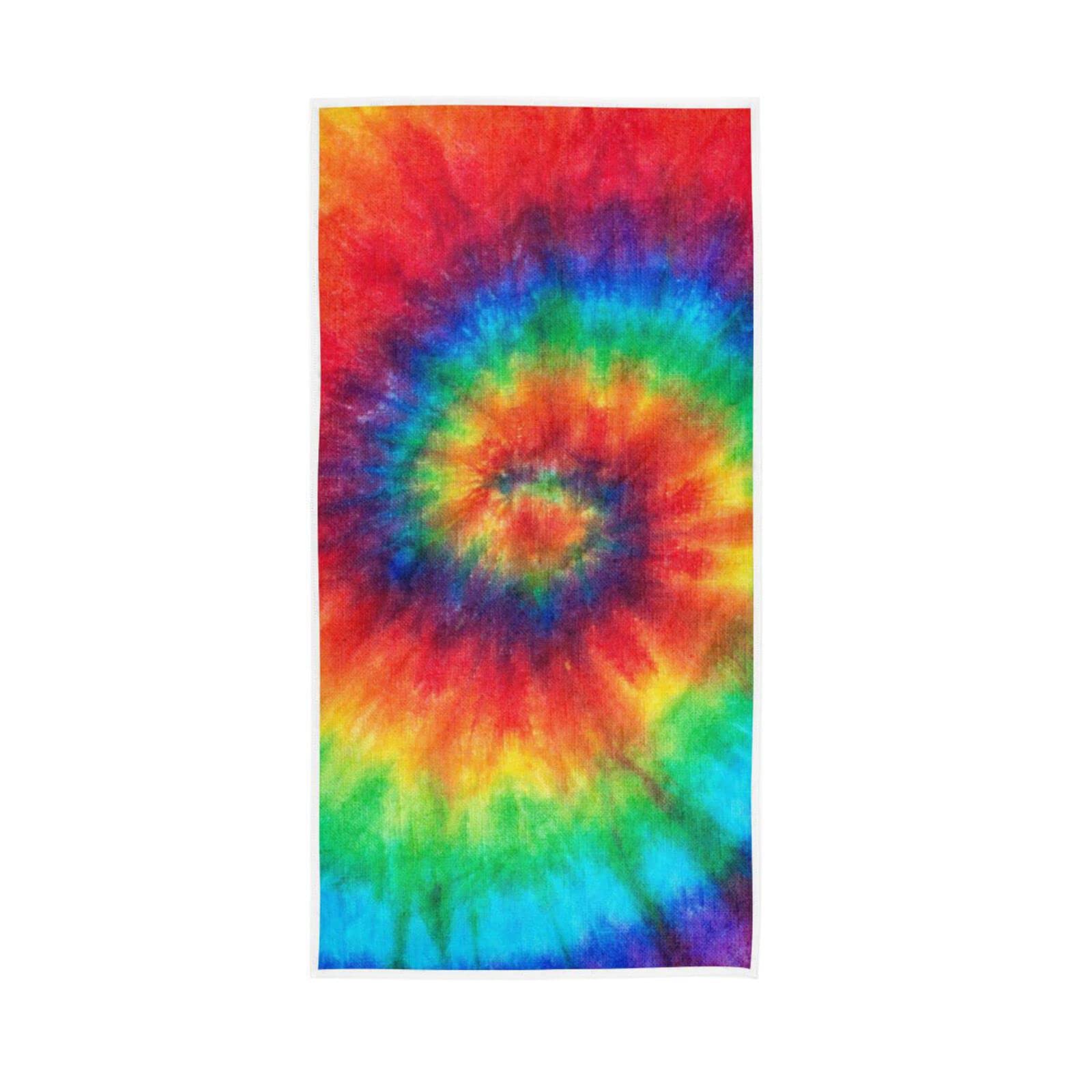 LSRCPD Hand Towels Abstract Tie Dye Decor Fingertip Soft Face Towel Absorbent Bathroom Kitchen Towels