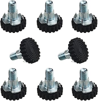 TOVOT 8PCS M101.5MM Furniture Leveling Feet 30MM Table Feet Screw on Adjustable Furniture feet Heavy Duty Levelers with T-Nuts for Chair Cabinet