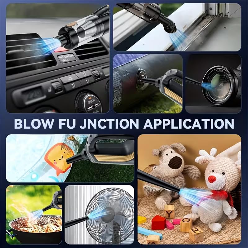 Image of Auto Hub 3-in-1 Cordless Car Vacuum Cleaner | 18000Pa Suction | 100W Brushless Motor |6000mAh Battery | Blower, Vacuum and Inflate | Washable HEPA Filter | Car, Home and Office Use