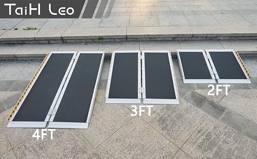 Taih Leo 3Ft Wheelchair Ramp, 36" L X 31.3" W Threshold Ramp, 800 Lbs Capacity Wheel Chair Ramp, Portable Wheelchair Ramp Scooter Ramp, For Home, Steps, Stairs, Doorways, Curbs #TOP7