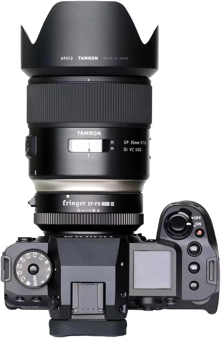 Fringer EF-FX PRO III Fuji Auto Focus Mount Adapter Built-in Electronic Aperture Automatic Compatible with Canon EOS EF Lens to Fujifilm X-Mount X-T5 X-Pro3 X-T30II X-T4 XH2S X-S20 XE4 X-T50 Serie