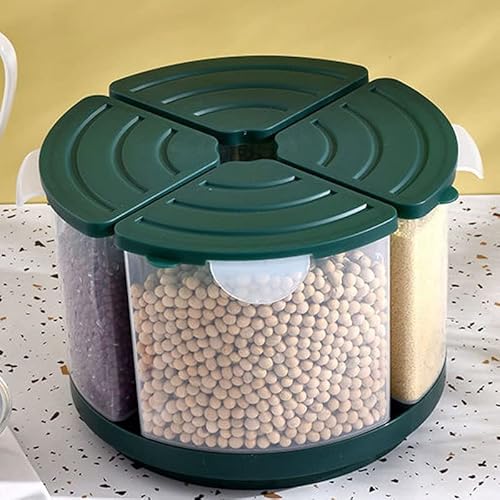 Acdler Boîte De Conservation De Riz De, Hermétique Conteneur De Stockage De Riz, Distributeur De Grains Distributeur De Céréales, pour Rangement Cuisine (Color : A) Cover