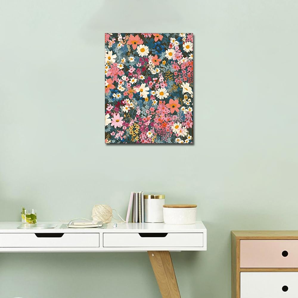 TUMOVO Abstract Framed Paint by Number for Adults Flowers Adults' Paint ...