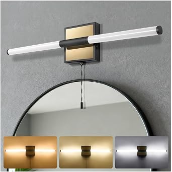 Black Bathroom Light Bar Vanity Light Over Mirror 26.57in LED Makeup Light