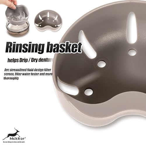 Miniatura 4 de Estuche de dentadura postiza, definitivamente sin fugas, portátil, caja de baño para dentaduras postizas para viajar perfectamente, copas de