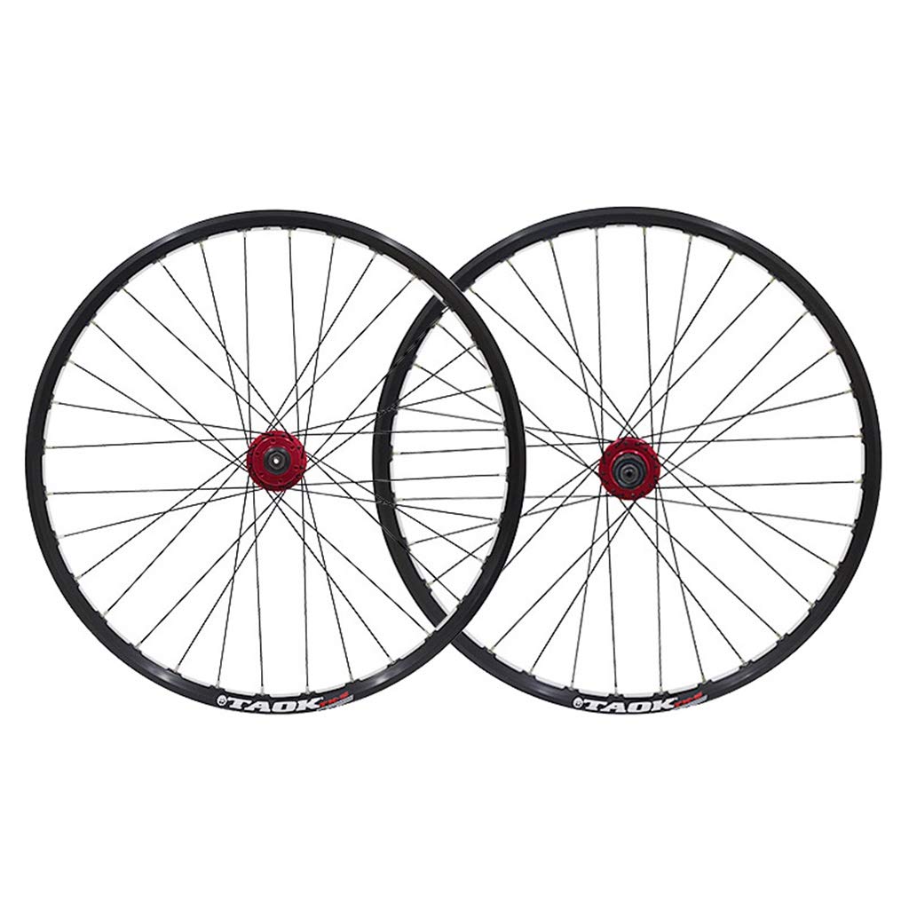 QHY Felgen 26 Zoll Fahrradfelge Fahrrad-Radsatz MTB Doppelwandige Leichtmetallfelge Scheibenbremse 7-11 Geschwindigkeit 2 Palin Bearing Hub Schnelle Veröffentlichung 32H 4 Farben (Color : Red hub) Sport & Freizeit