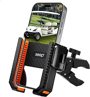 XEEP Golf Cart Phone Holder Mount, 3s Phone Clip Install, 1s Lock & Release,