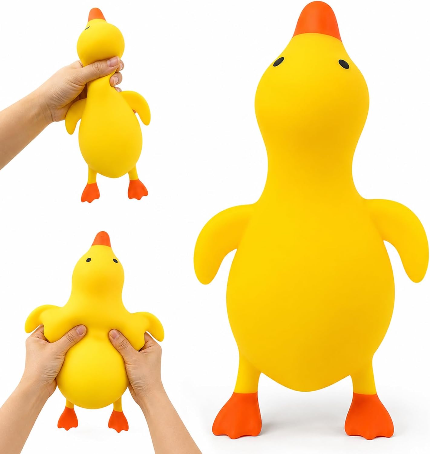 13IN Jumbo Duck Squishy Fidget Toy,Slow Rising Stress Balls for Kids Adults | Giant Big Duck Squishy,Anxiety Relief Sensory Squeeze Toy,Boys Girls Christmas Birthday Gifts Party Favors Classroom Prizes