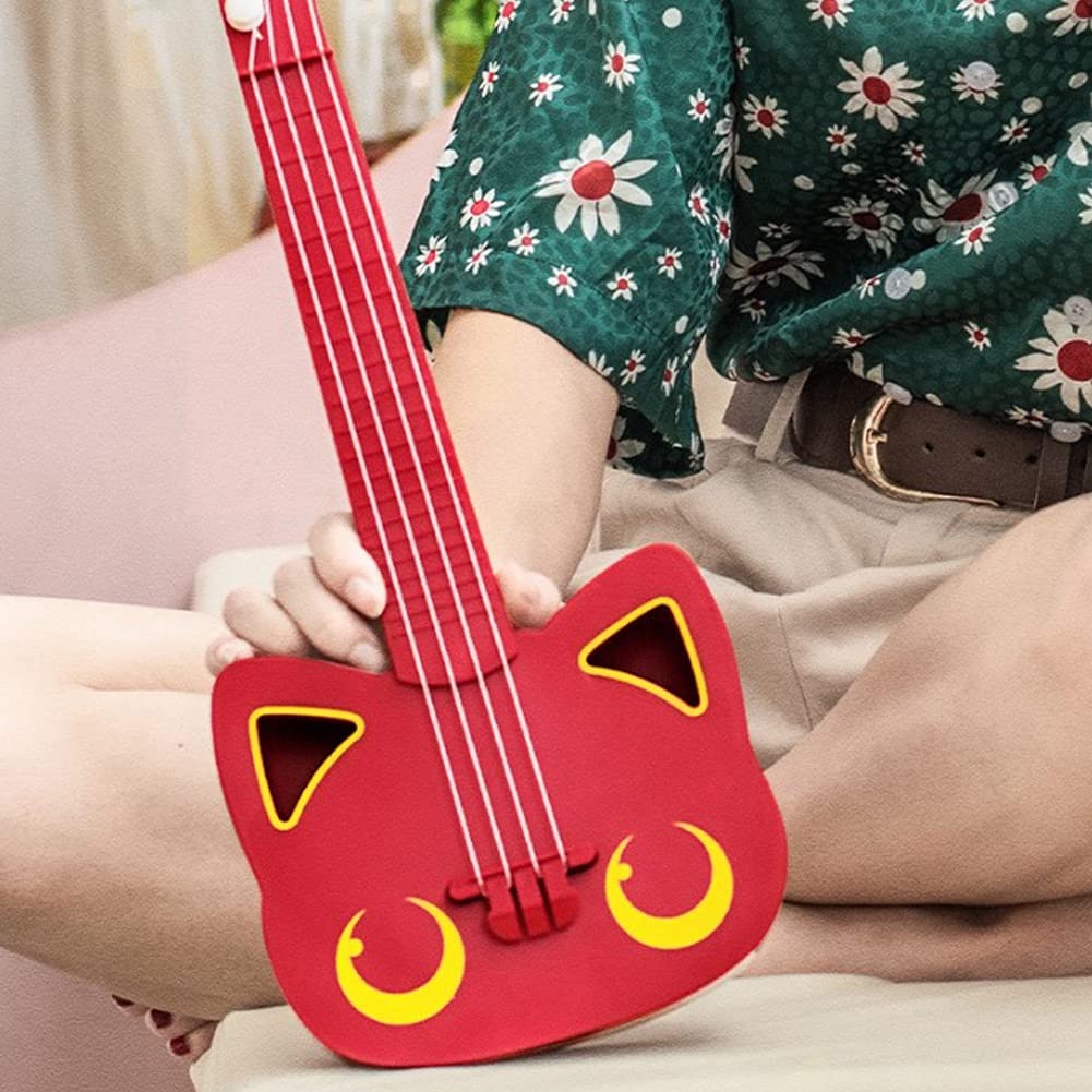 Amazon.co.jp: ZYZMH かわいい猫の形ギター初心者コンサート子供楽器
