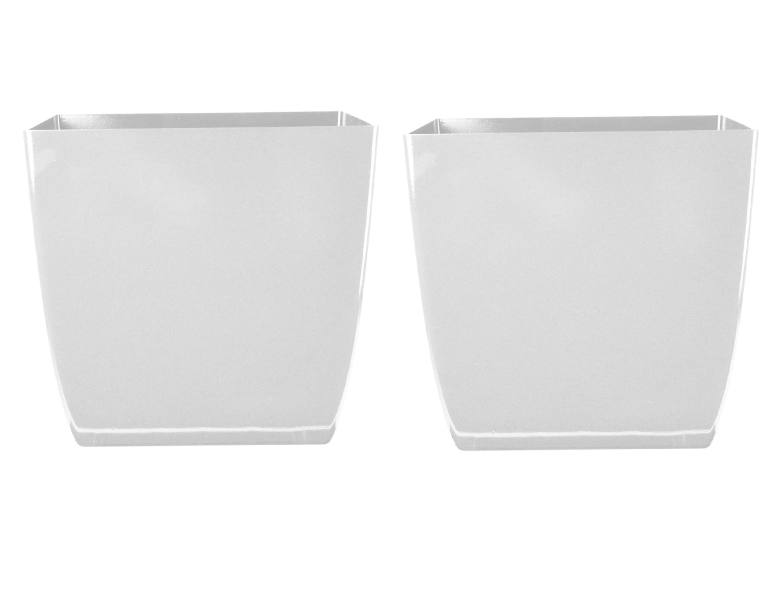 The HC Companies Aria Self Watering Square Plant Pot w/Drainage - Planters for Outdoor Plants & Indoor Plants - Lightweight & UV-Resistant Plastic