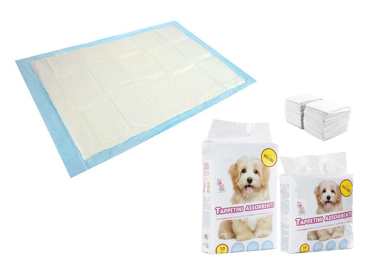 Tappetino Igienico Assorbente per Animali Domestici 60x90cm 10 Confezioni Tappeto Assorbente