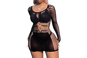 Sultry Sensations: Black Fishnet Dress