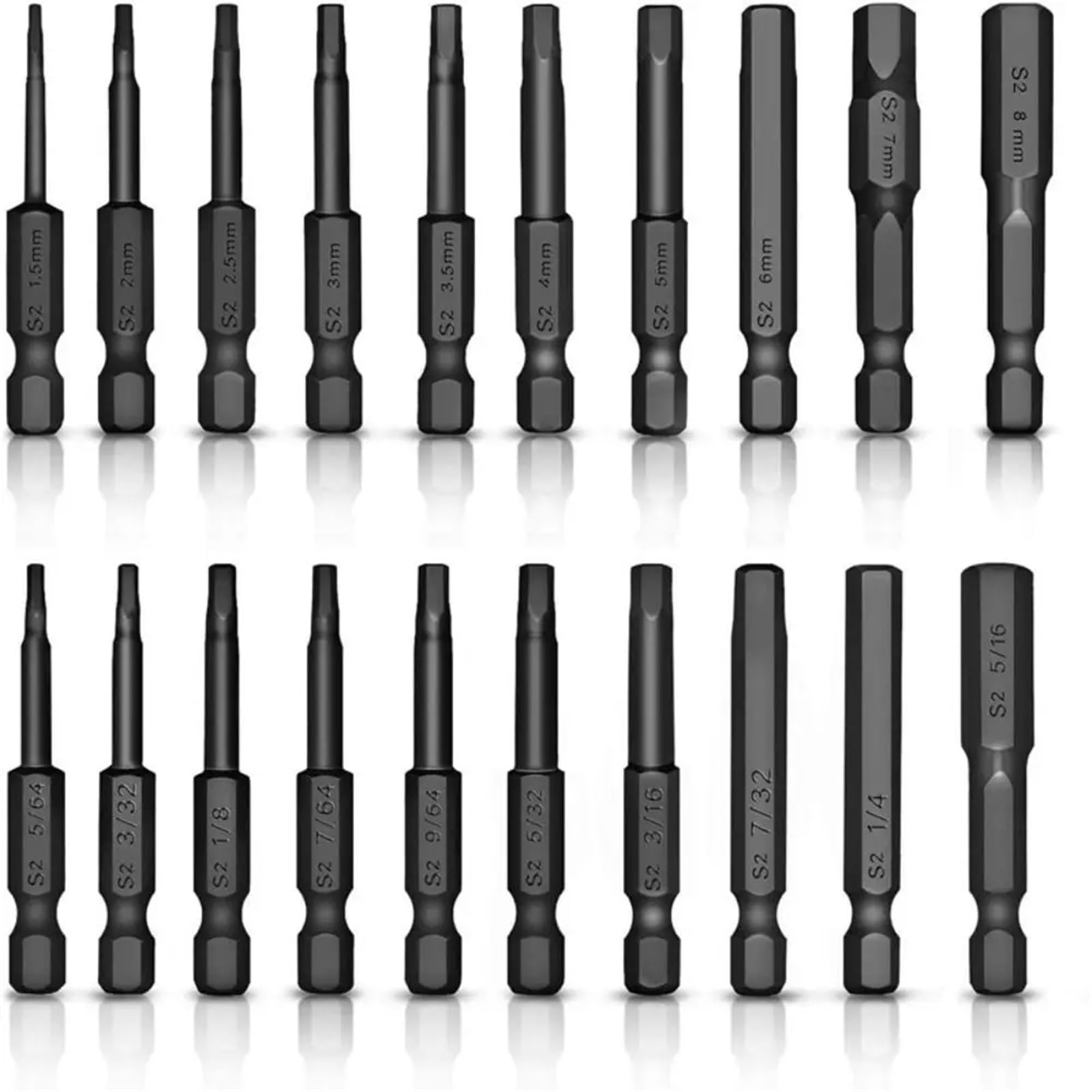 Tête de tournevis hexagonale SAE métrique en kit d'embouts 10 pièces pour atelier