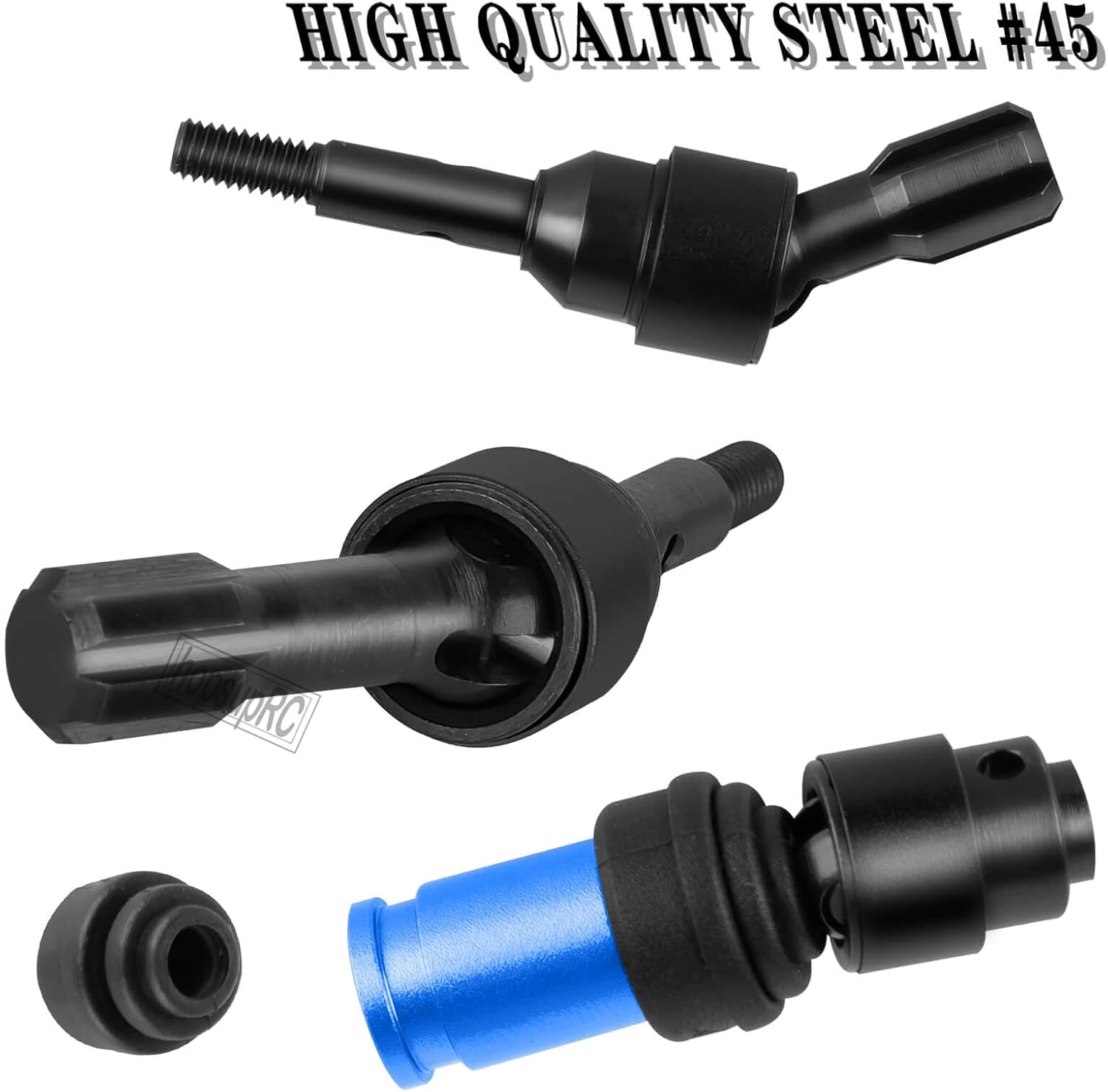 RC Driveshaft Axles Upgrades Part for Mini Rally VXL Ford RS200/Mini Slash 4X4(108046-1)(108164-1),RC #45 Steel CVD,Front Rear Drive Shafts CVD #10850,Navy Blue