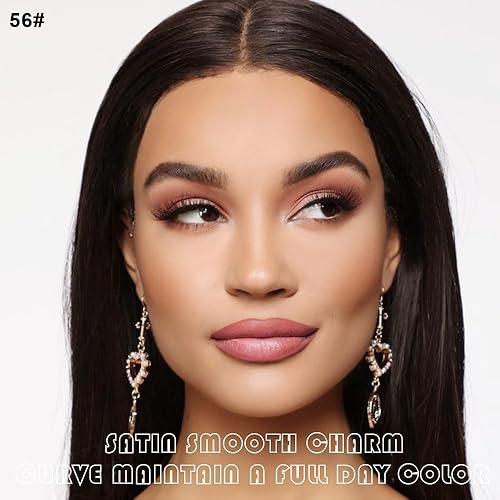 Miniatura 161 de evpct Juego de 3 lápices labiales líquidos de color oscuro, color rojo, verde esmeralda, mate, 24 horas, de larga duración, impermeable, a prueba