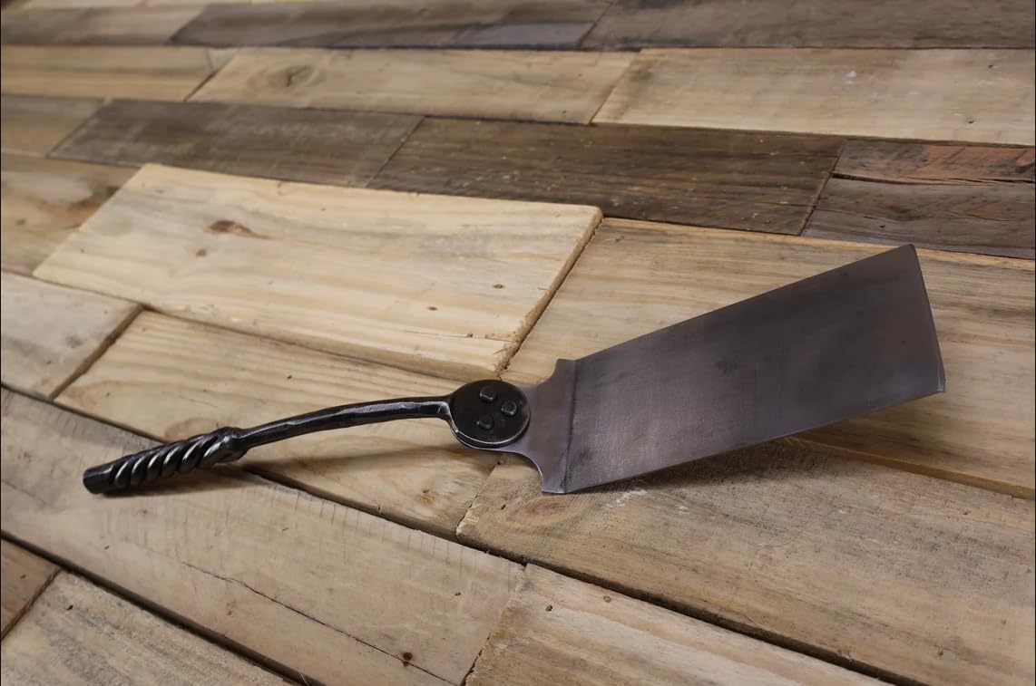 Hand Forged Grill Spatula with Twisted Handle – 18" Carbon Steel BBQ Turner for Flat Top, Hibachi, and Outdoor Cooking – Perfect Labor Day Gift for Grill Enthusiasts
