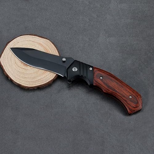 Miniatura 2 de VTYEUTP Cuchillo plegable para exteriores, cuchillo de supervivencia de alta dureza, cuchillo portátil portátil